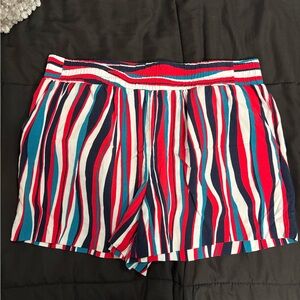 Apt. 9 High Waist Red and Blue Shorts